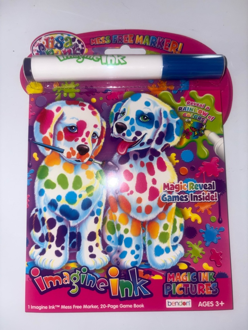NEW!! Lisa Frank Magic Ink Pictures Activity Book with Blue Marker